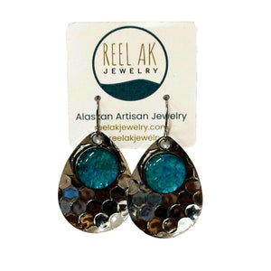 The Anela - Round Salmon Circle Lure Earrings