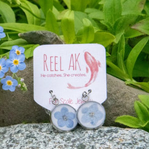 The Mariella - Our Round Forget-Me-Not French Hook Earrings