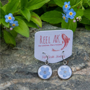 The Mariella - Our Round Forget-Me-Not French Hook Earrings