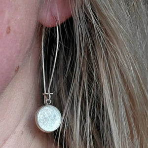 The Mary-Elizabeth - Round Salmon Kidney Dangle Earrings