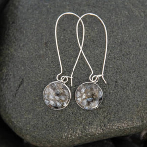The Mary-Elizabeth - Round Salmon Kidney Dangle Earrings