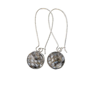 The Mary-Elizabeth - Round Salmon Kidney Dangle Earrings