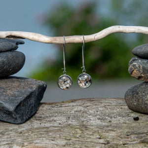 The Mary-Elizabeth - Round Salmon Kidney Dangle Earrings