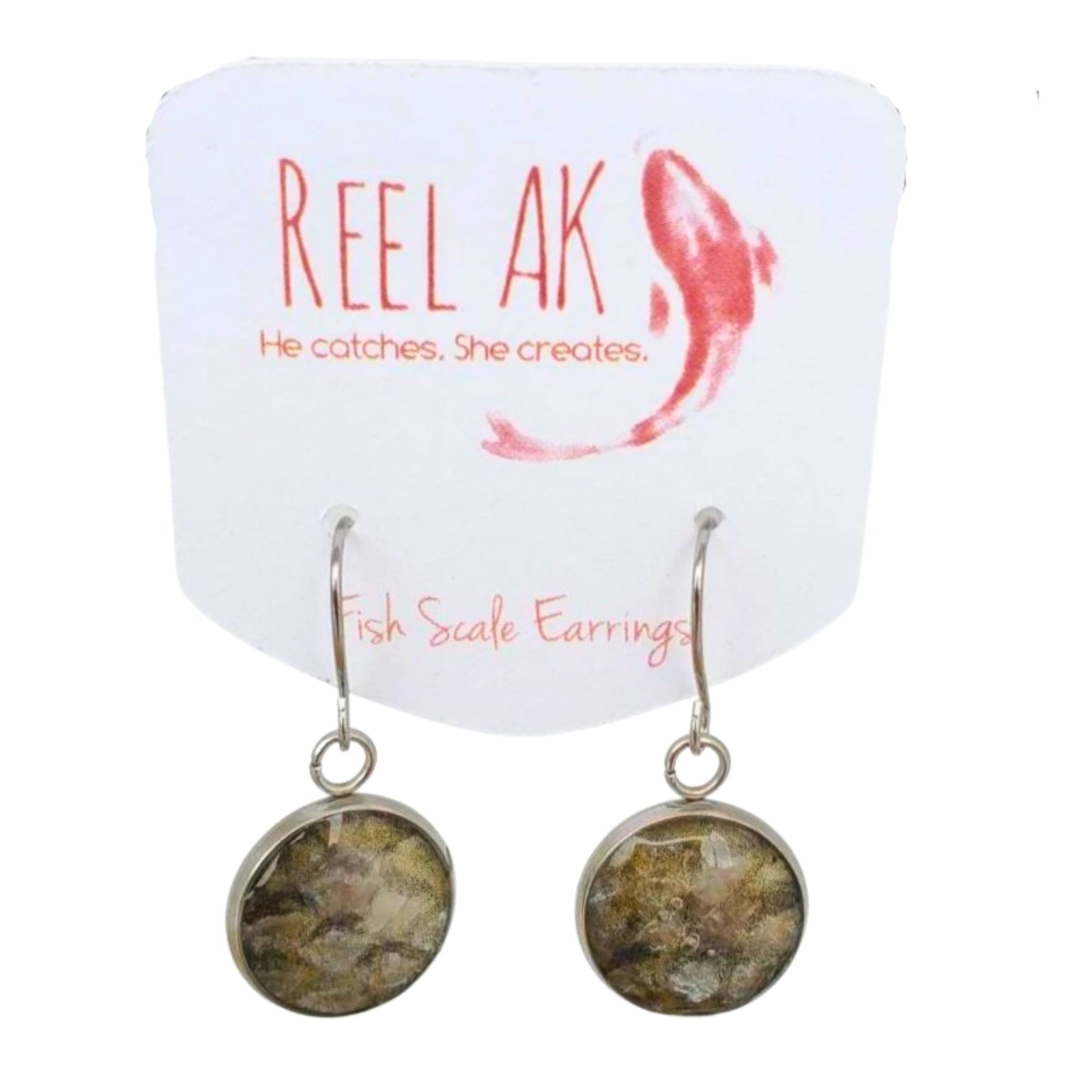 The Megan - Round Salmon French Hook Earrings