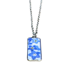 The Peggy - Rectangular Forget-Me-Not Necklace