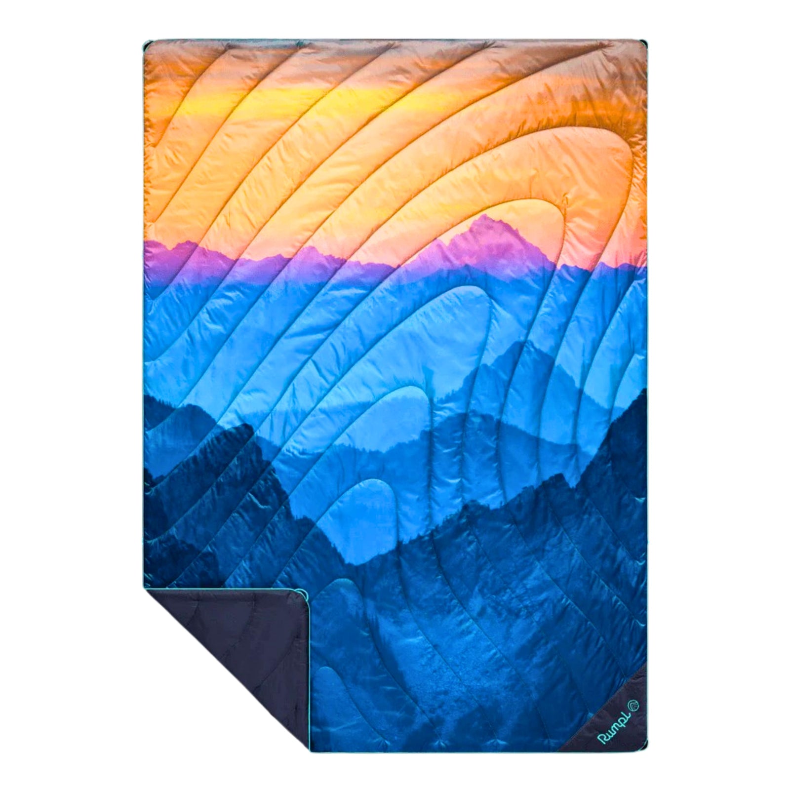 Original Puffy Blanket - Misty Peaks Mountainscape