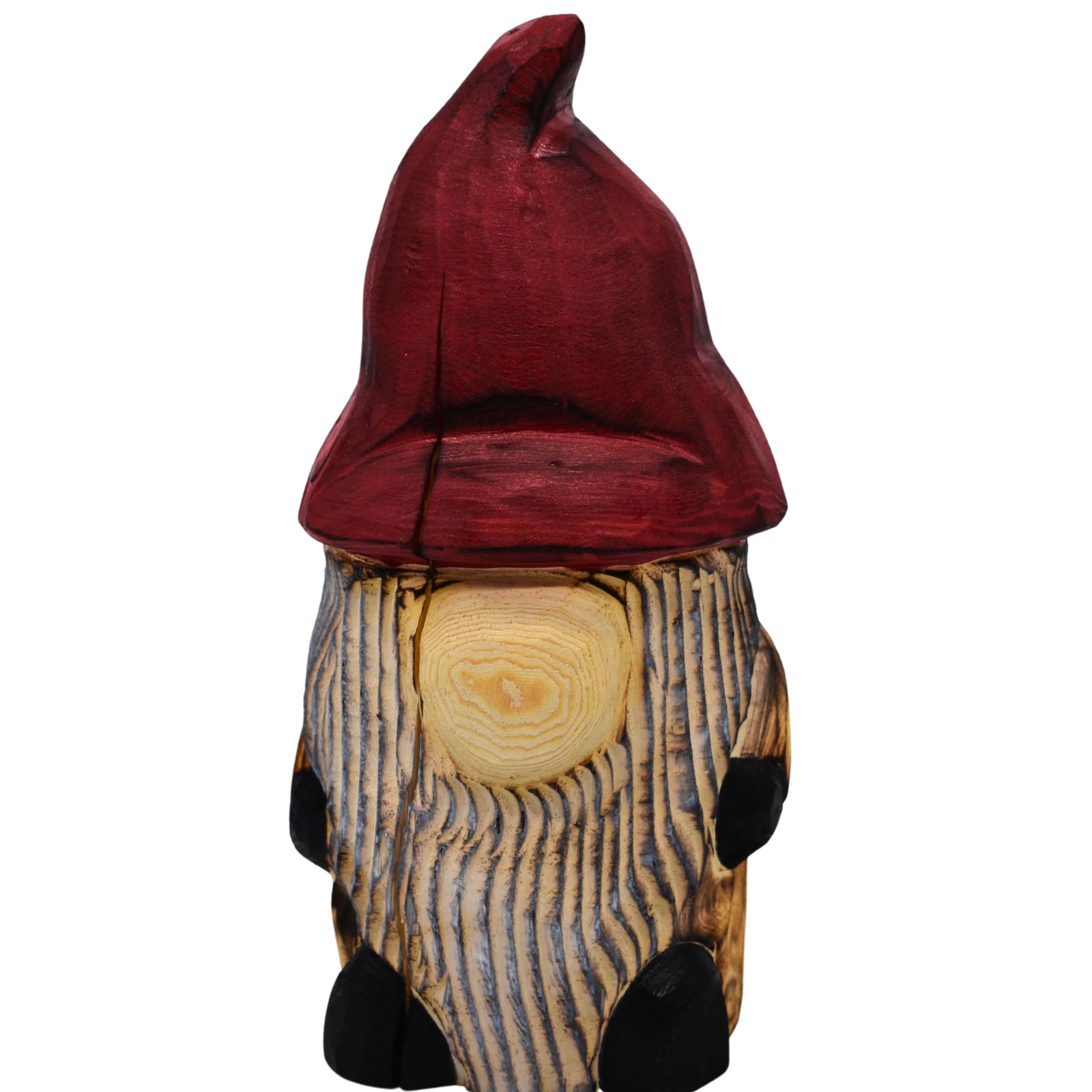 Wood Carved Gnome Stump