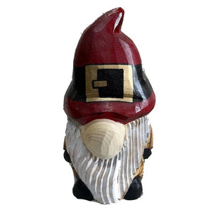 Wood Carved Holiday Gnome - 10in.