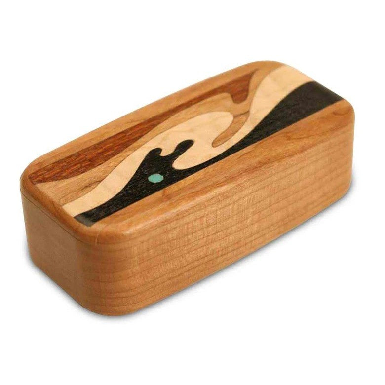 Wave Inlay Secret Box - 4in Tall Wide