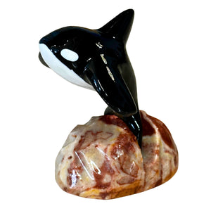 Leaping Marble 2in Orca Figurine