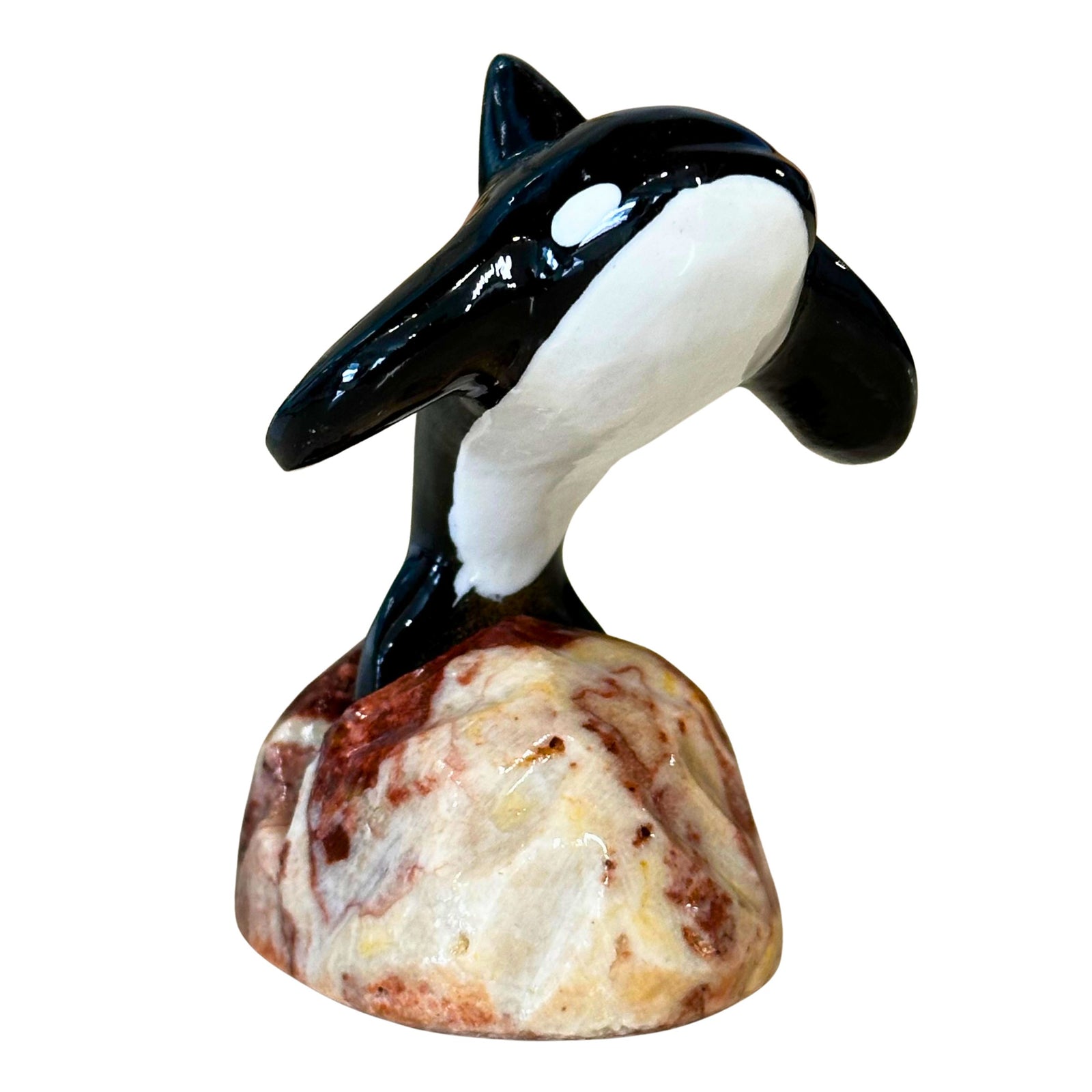 Leaping Marble 2in Orca Figurine