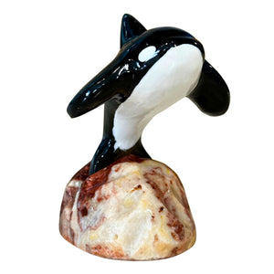Leaping Marble 2in Orca Figurine