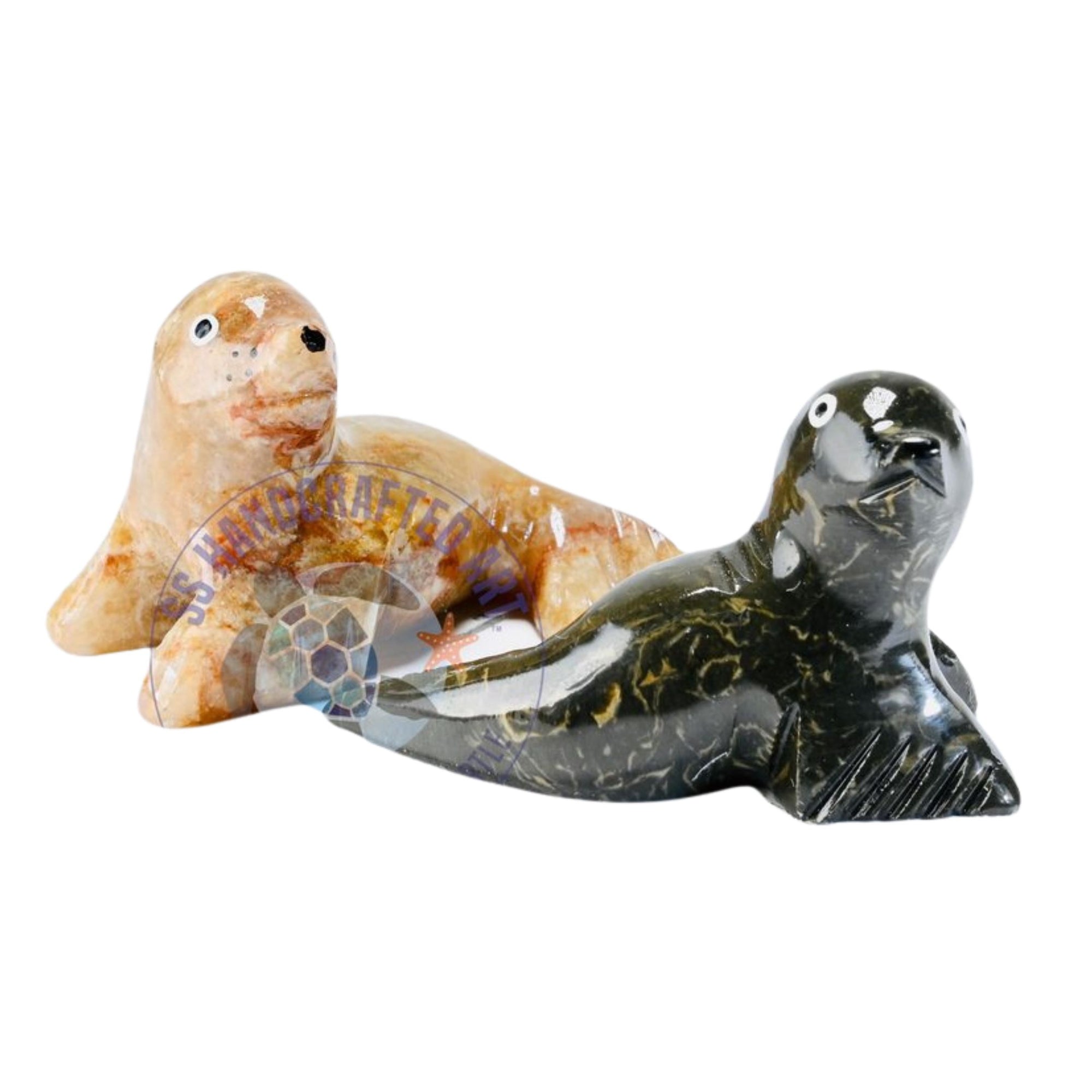 Marble 1in Harbor Seal Figurine