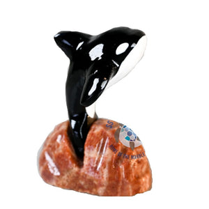 Leaping Marble 2in Orca Figurine