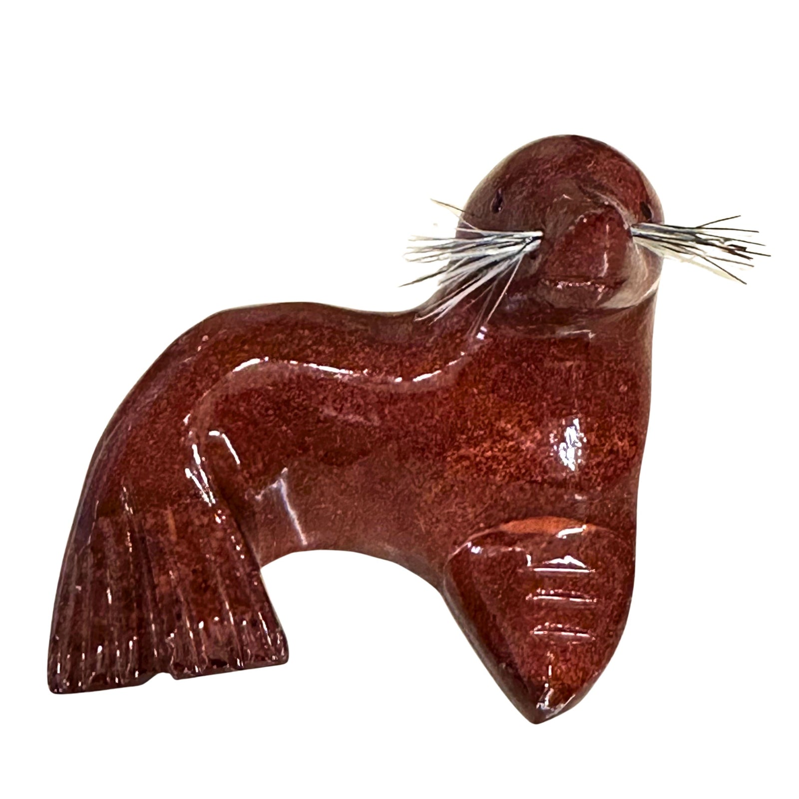 Marble Seal Brown Figurine - 3 inch