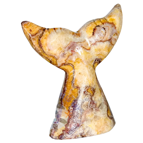 Marble Whale Tail Figurine
