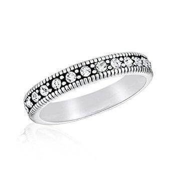 Cubic Zirconia Eternity Stack Ring