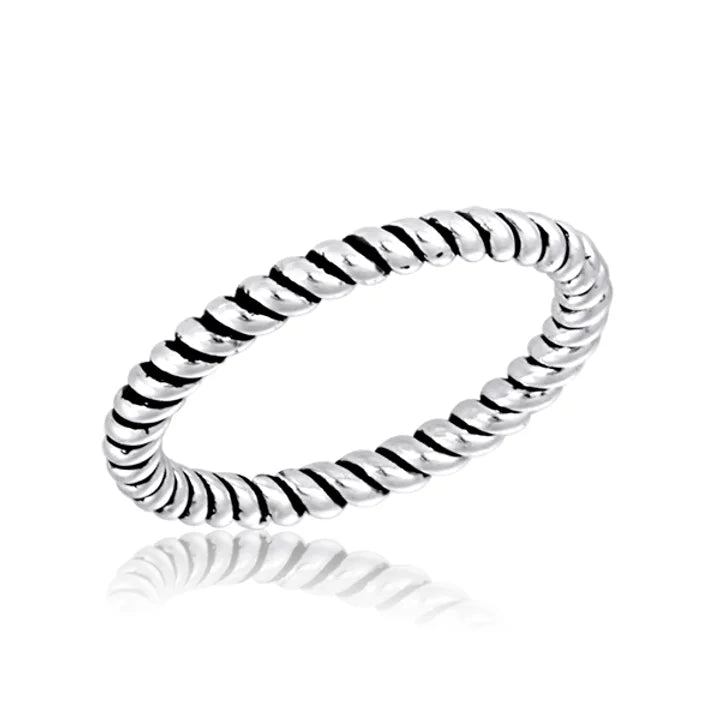 Small Twist Stack Ring