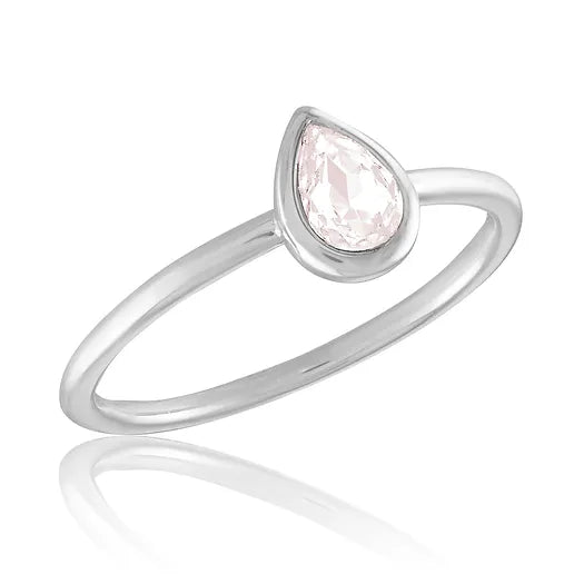 Vintage Rose Teardrop Stack Ring