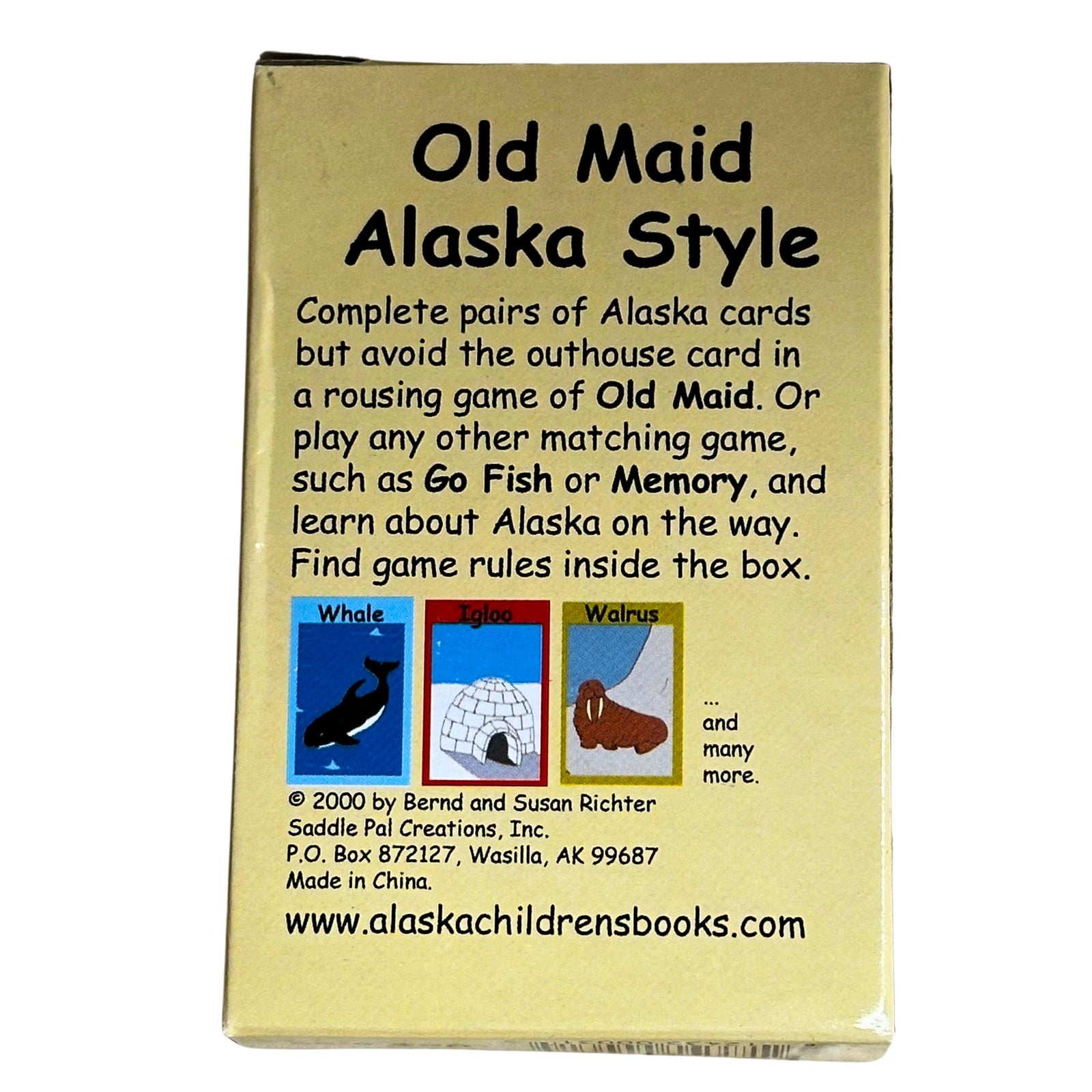 Old Maid Playing Cards - Alaska Style