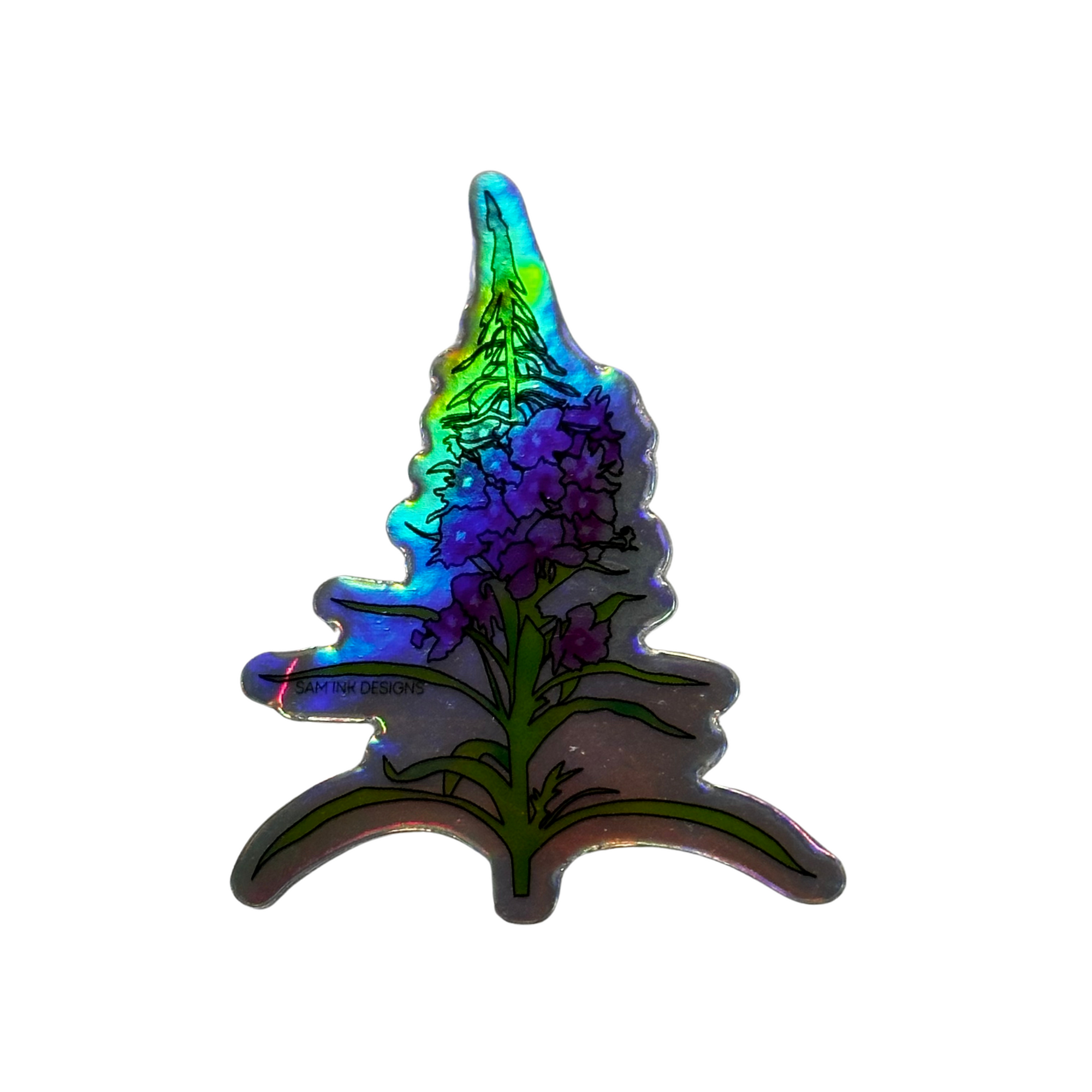 Holographic Fireweed Sticker