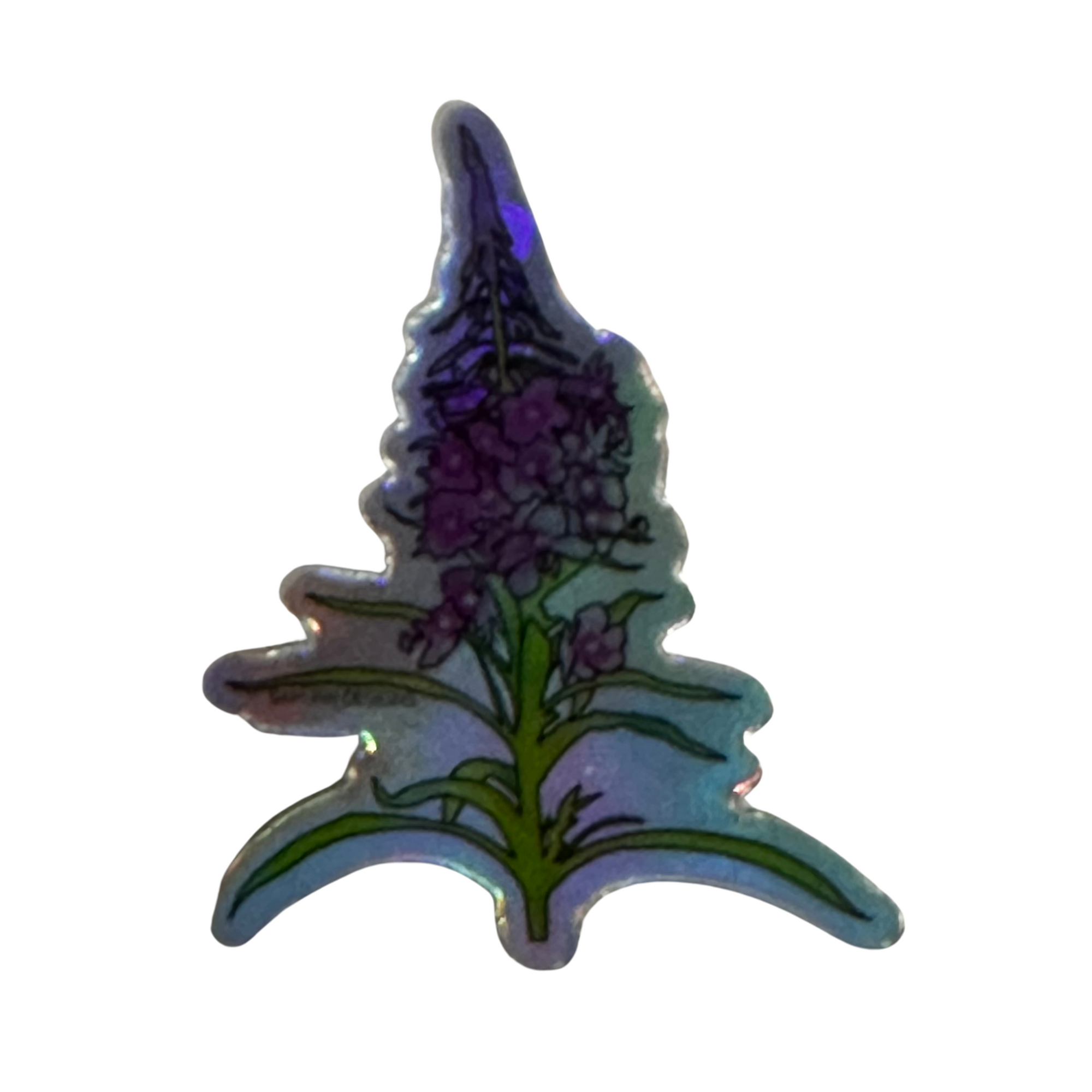 Holographic Fireweed Sticker