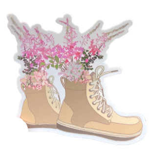Boots and Wildflowers Sticker