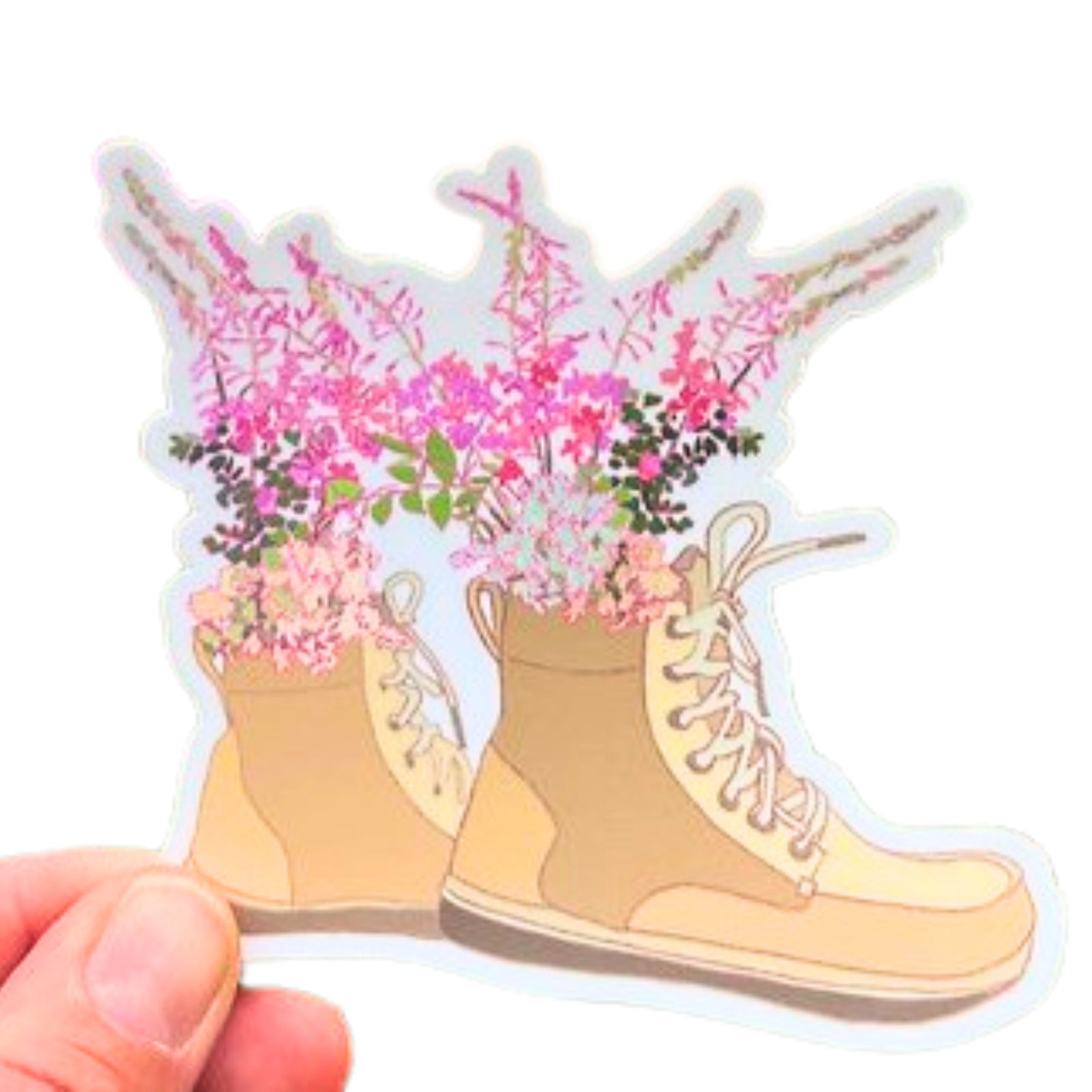 Boots and Wildflowers Sticker