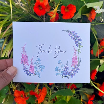 Floral Thank You Card