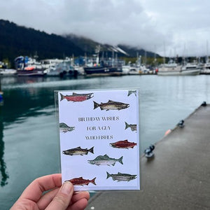 Birthday Fish Wishes Notecard