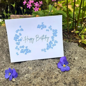 Forget Me Not Birthday Card