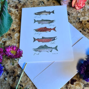 Salmon Chart Notecard