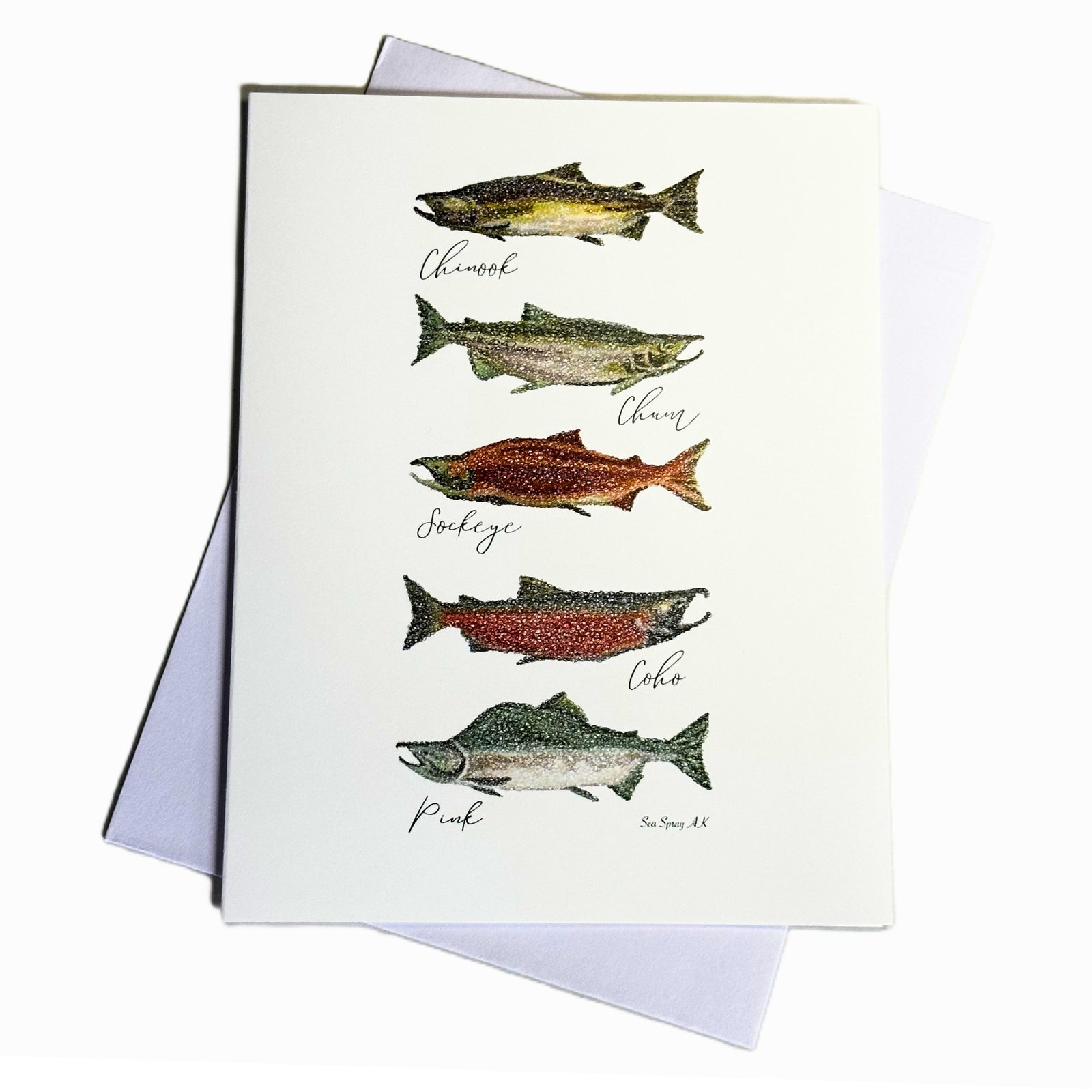 Salmon Chart Notecard