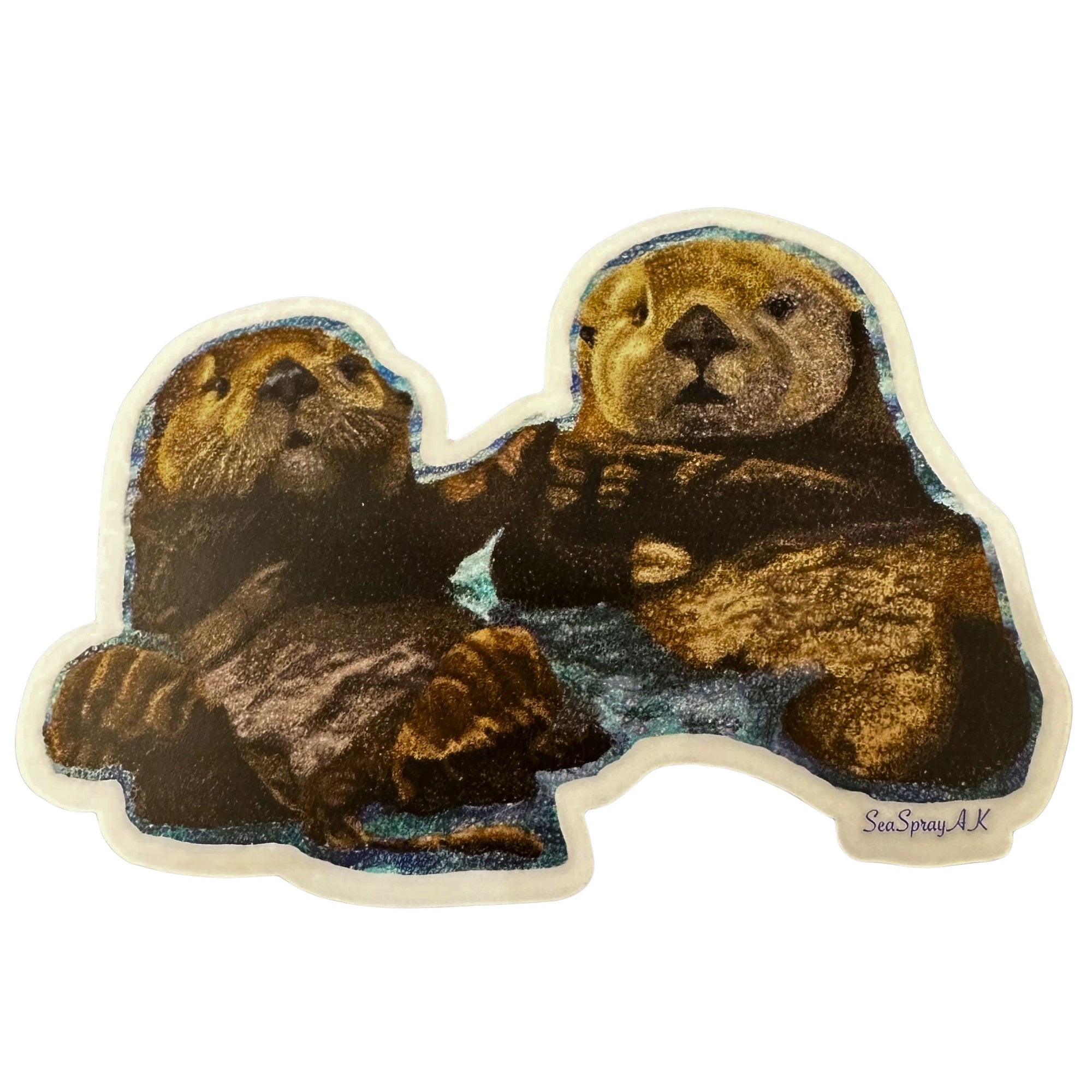 Sea Otter Friends Sticker