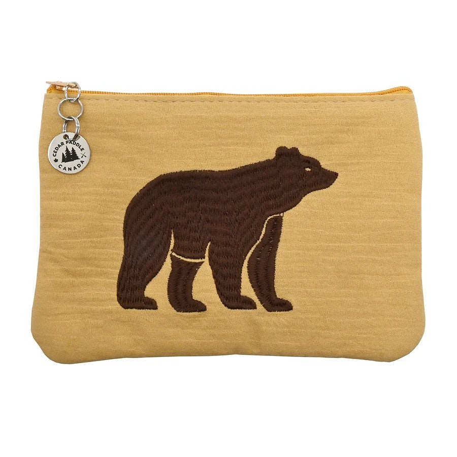 Bear Embroidered Pouch