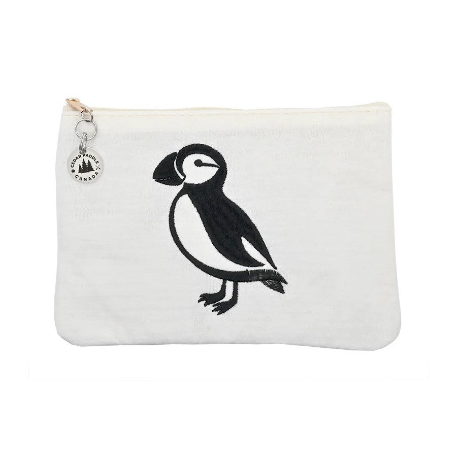 Puffin Embroidered Pouch