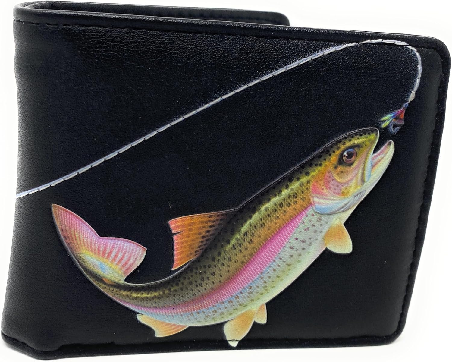Gone Fishing Mens Wallet - Black