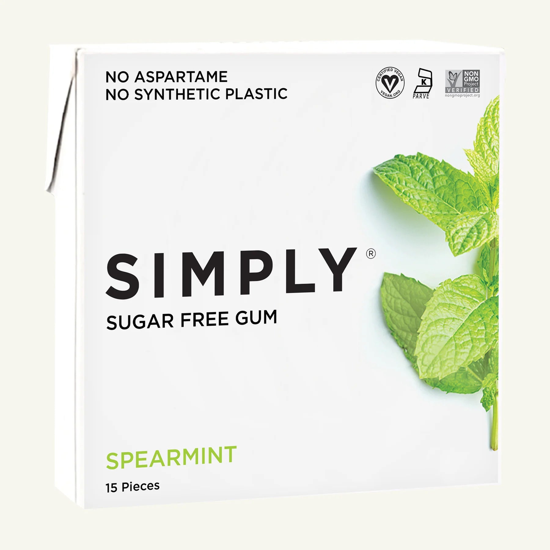 Sugar Free Spearmint Gum - 15 Pieces