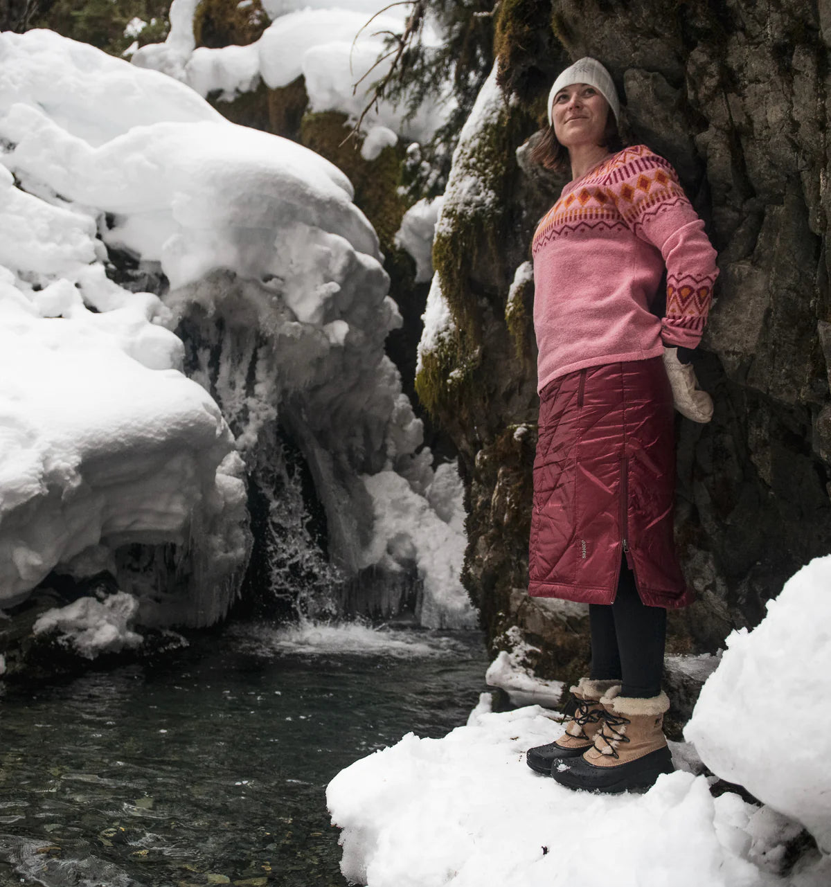 Mary Mid Down Skirt Ruby Red Forests Tides and Treasures