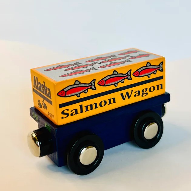 Salmon Wagon Train Car