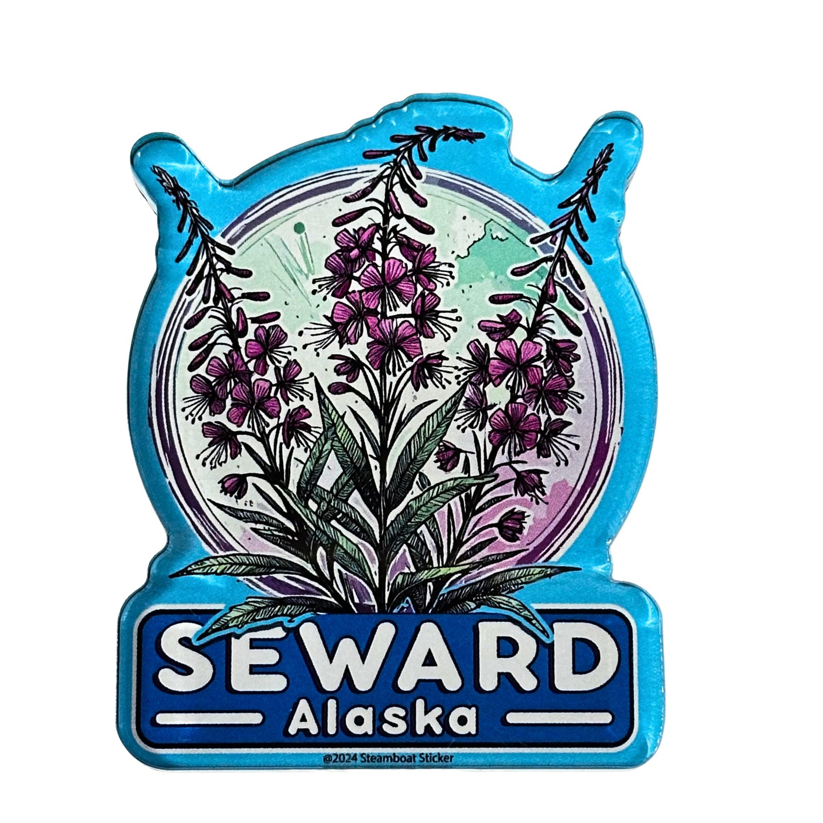 Watercolor Fireweed Magnet