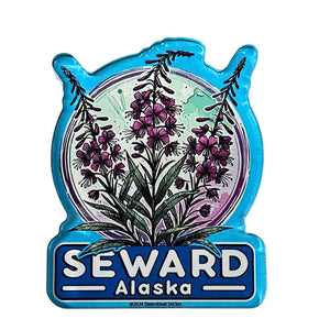 Watercolor Fireweed Magnet