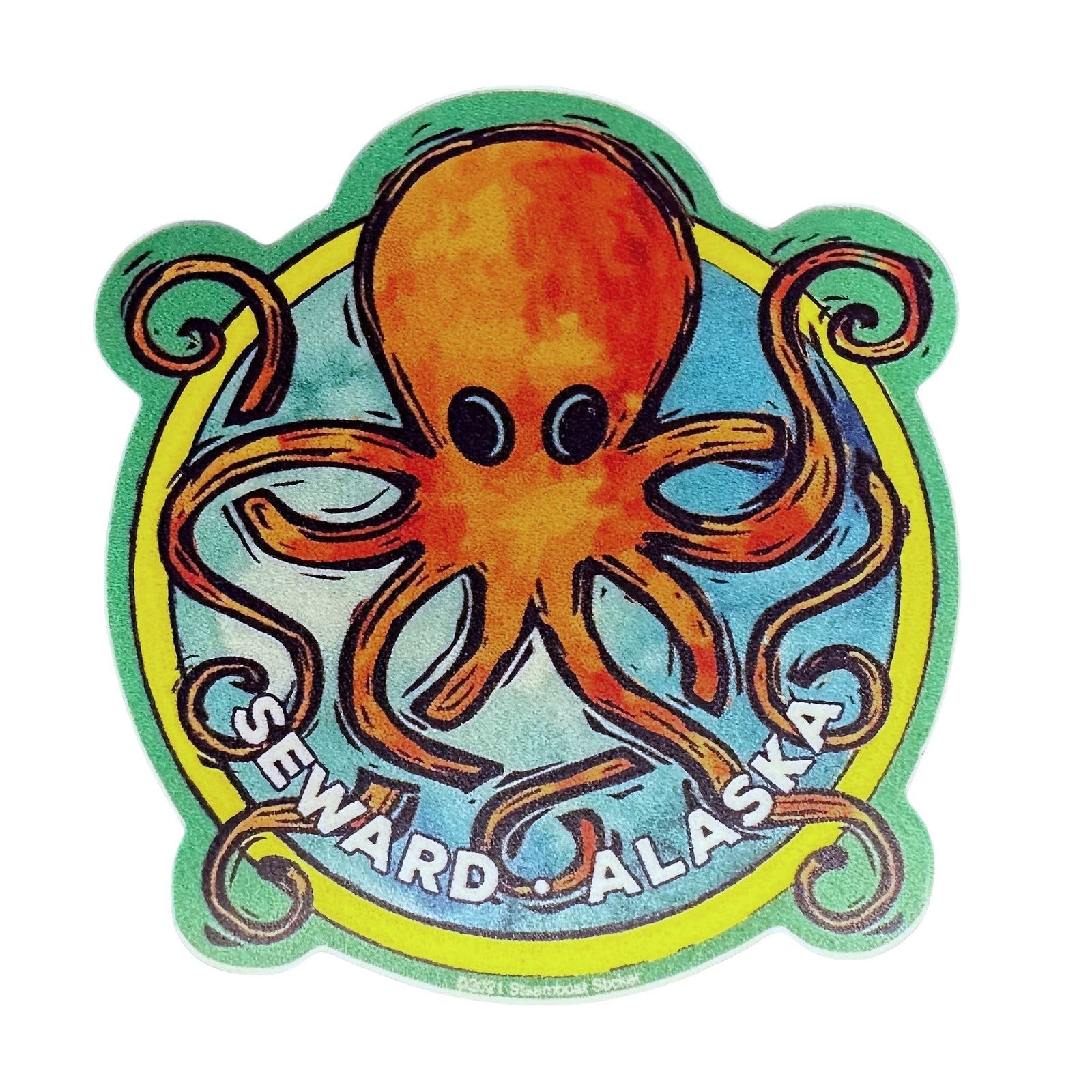 Painted Octopus Mini Sticker
