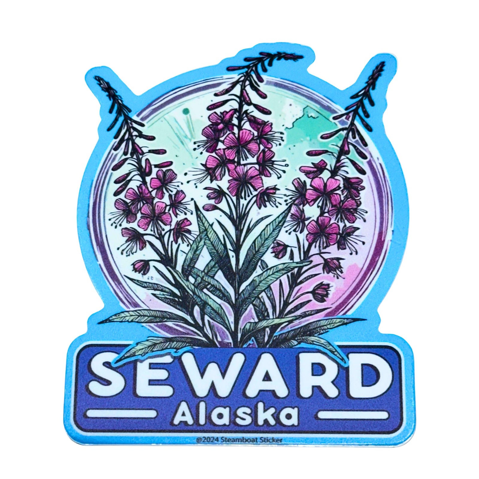 Watercolor Fireweed Sticker