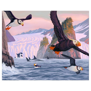 Puffin Pizzazz - Giclee Print by artist Francois Girard