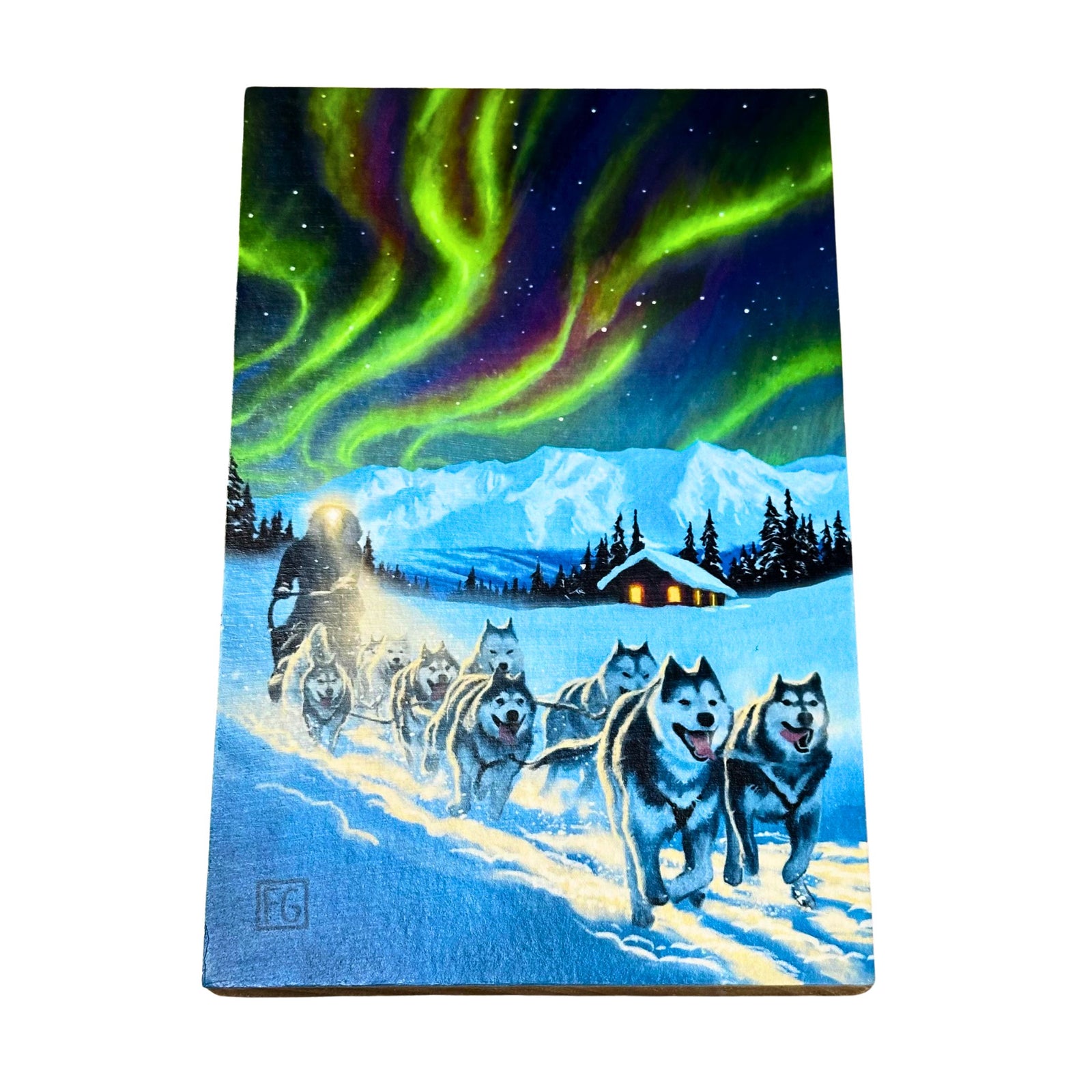 Aurora Nights - Wood Block by artist Francois Girard