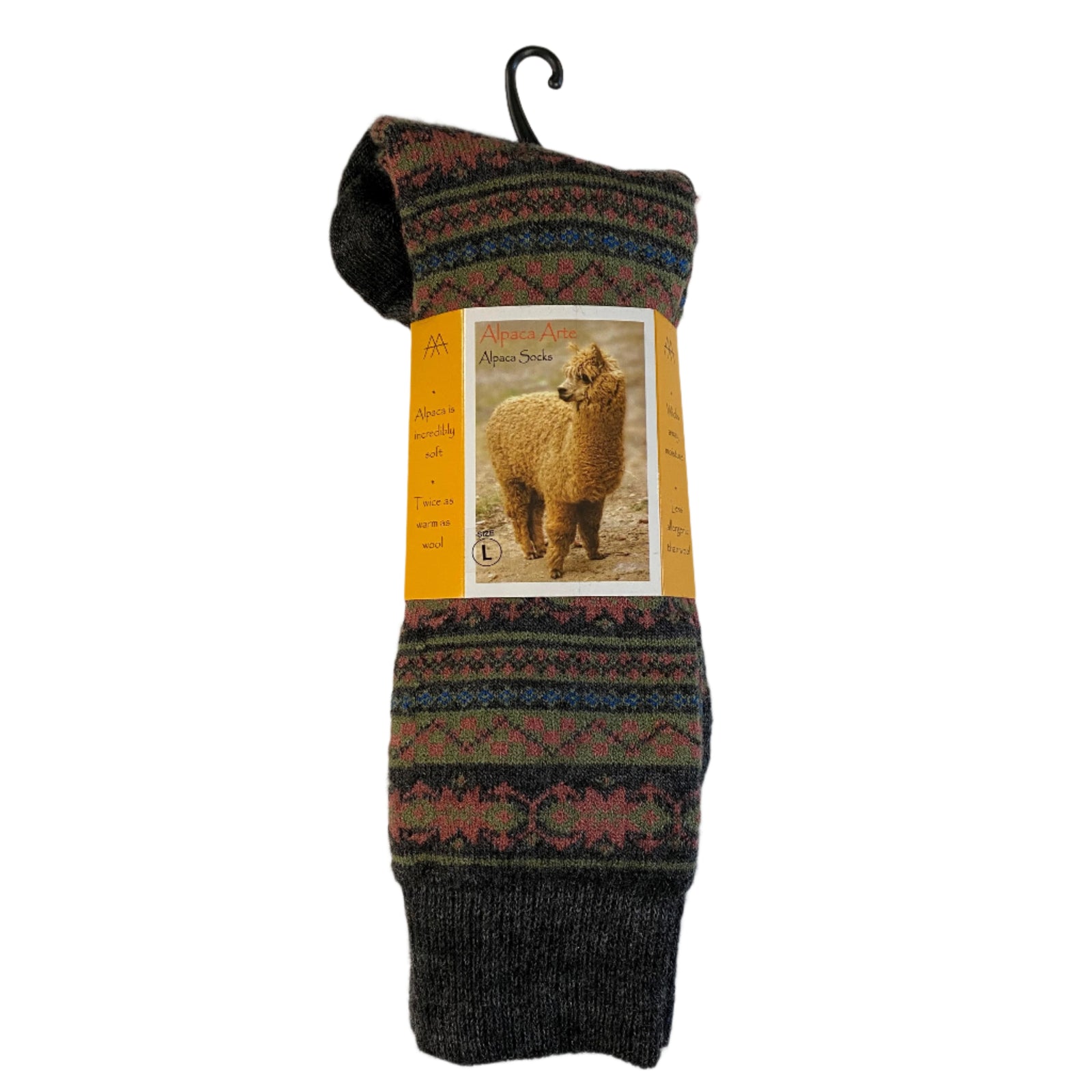 Fair Isle Star Alpaca Sock - Nordic Star
