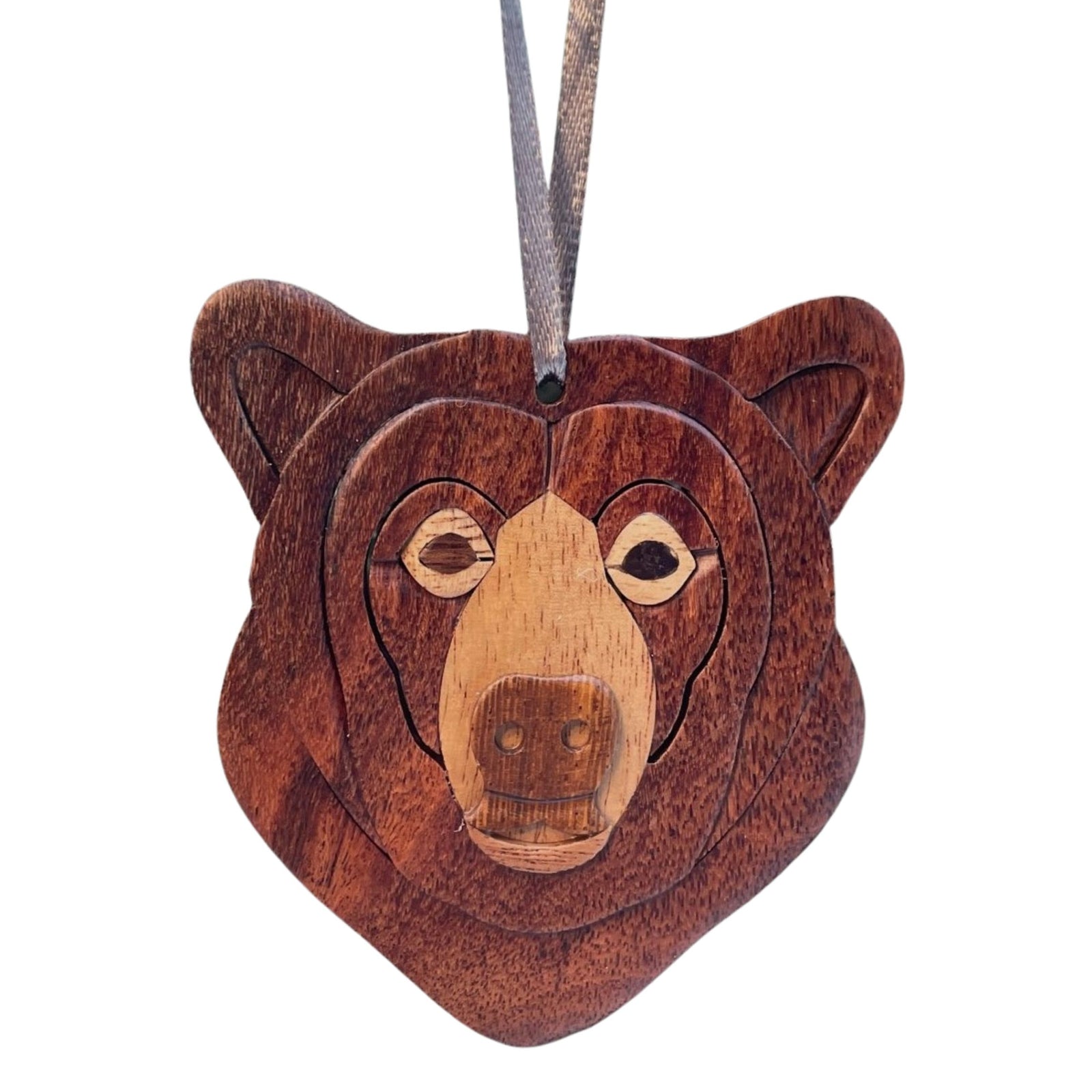 Bear Wood Intarsia Ornament
