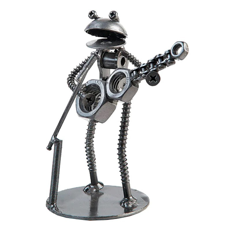 Frog Guitarist Metal Figurine