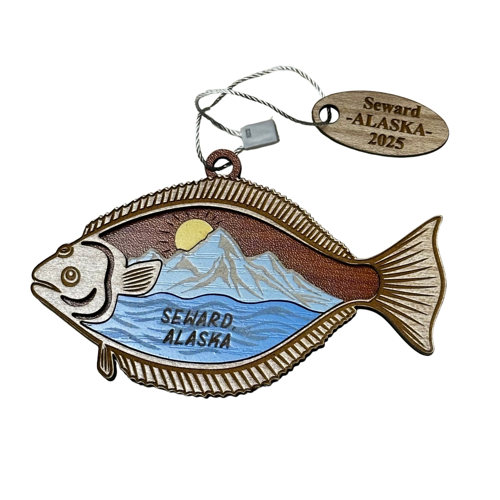 Halibut Alaska Scene Ornament